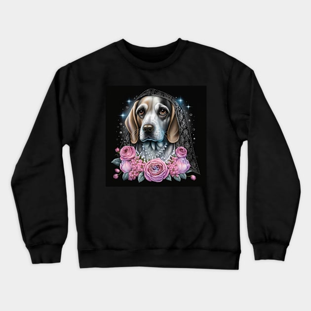 Gothic Beauty Beagle Crewneck Sweatshirt by Enchanted Reverie